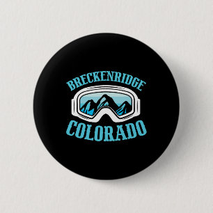 Badge Rond 5 Cm Ski de montagne Breckenridge Colorado Ski de monta