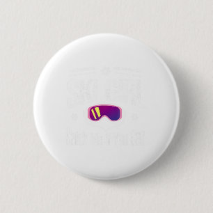 Badge Rond 5 Cm Ski Girl Me Attraper Si Vous Pouvez