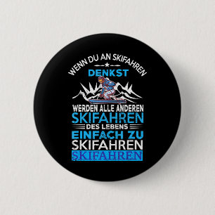 Badge Rond 5 Cm SKI Hiver Pour Skieurs