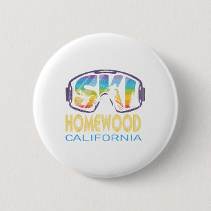 Badge Rond 5 Cm Ski Homewood Californie Vacances de ski
