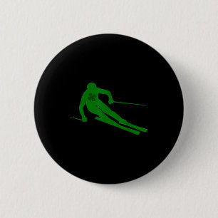 Badge Rond 5 Cm Ski hommes femmes enfants jour de la Saint-Patrick
