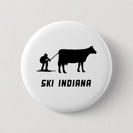 Badge Rond 5 Cm Ski Indiana (Devant)