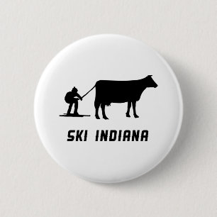 Badge Rond 5 Cm Ski Indiana