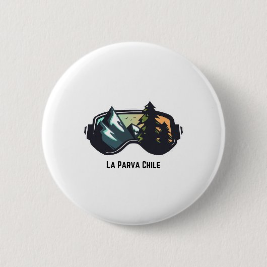 Badge Rond 5 Cm Ski La Parva Chili Mountain Ski T Hommes Et Femmes (Devant)