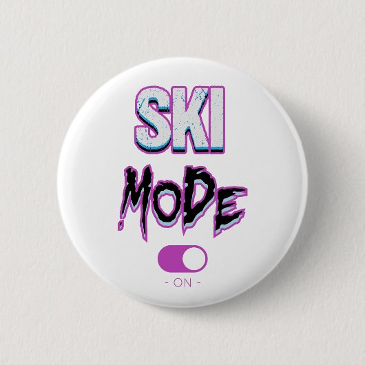 Badge Rond 5 Cm Ski mode-on- (Devant)
