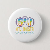 Badge Rond 5 Cm Ski Mont Shasta Californie Vacances ski (Devant)