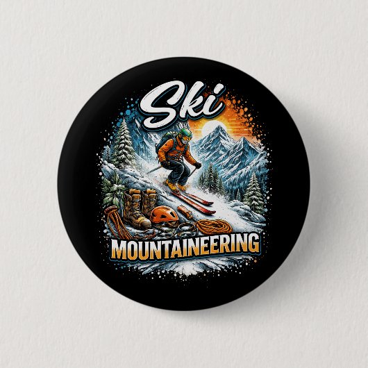 Badge Rond 5 Cm Ski Mountaineering (Devant)