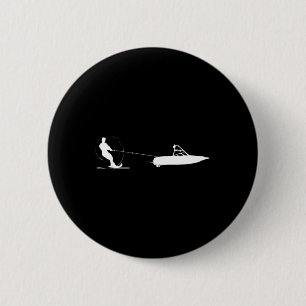 Badge Rond 5 Cm Ski nautique - Cadeau de ski nautique pour skieurs