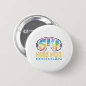 Badge Rond 5 Cm Ski Nubs Nob Michigan Vacances ski (Devant & derrière)