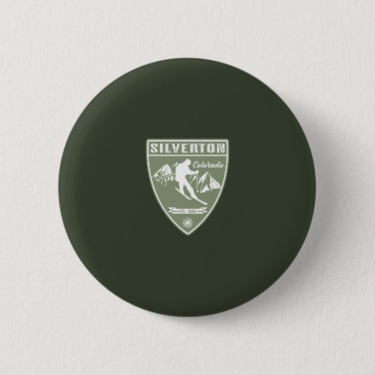 Badge Rond 5 Cm Ski Silverton Colorado (Devant)