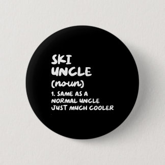 Badge Rond 5 Cm Ski Uncle Definition Skiing Funny Sports