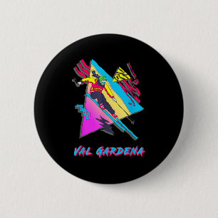 Badge Rond 5 Cm Ski Vibrant Artwork Val Gardena Ski