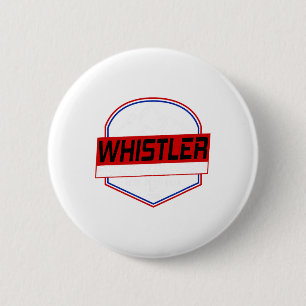 Badge Rond 5 Cm Ski Whistler C.-B. Canada Ski et vélo de montagne