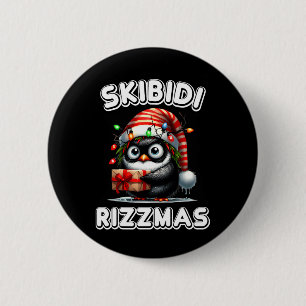 Badge Rond 5 Cm Skibidi Rizzmas Drôle Gen Alpha Argot Noël Pe