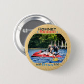 Badge Rond 5 Cm Skidoo et Ryan de Romney, aussi (Devant & derrière)