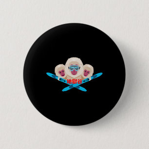 Badge Rond 5 Cm skieur de Nagano