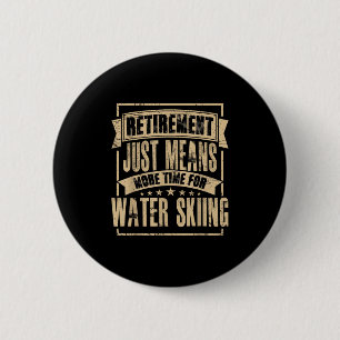 Badge Rond 5 Cm skieur d'eau ski nautique ski skieur aquatique Ret