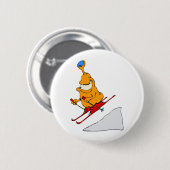 Badge Rond 5 Cm Skieur martien (Devant & derrière)