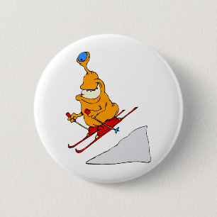 Badge Rond 5 Cm Skieur martien