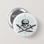 Badge Rond 5 Cm skull (Devant & derrière)