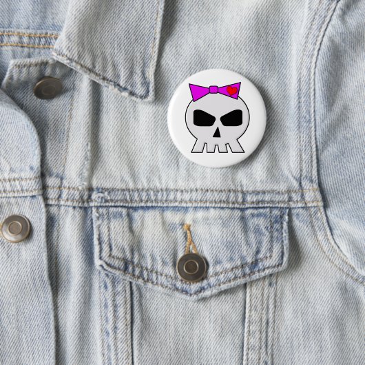 Badge Rond 5 Cm SkullyBow-220 (En situation)