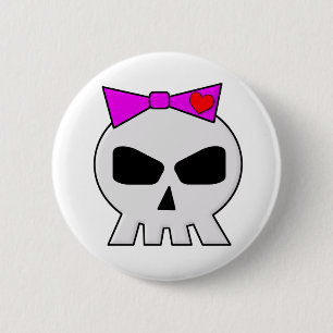 Badge Rond 5 Cm SkullyBow-220