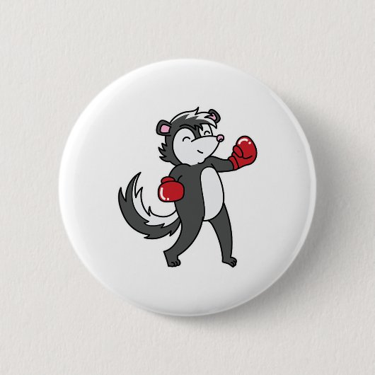 Badge Rond 5 Cm Skunk Boxe (Devant)