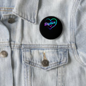Badge Rond 5 Cm Skydive Skydive Heart Watercolor (En situation)