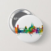Badge Rond 5 Cm Skyline de Luxembourg City (Devant & derrière)