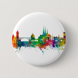 Badge Rond 5 Cm Skyline de Luxembourg City