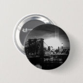 Badge Rond 5 Cm Skyline New York noir et blanc (Devant & derrière)