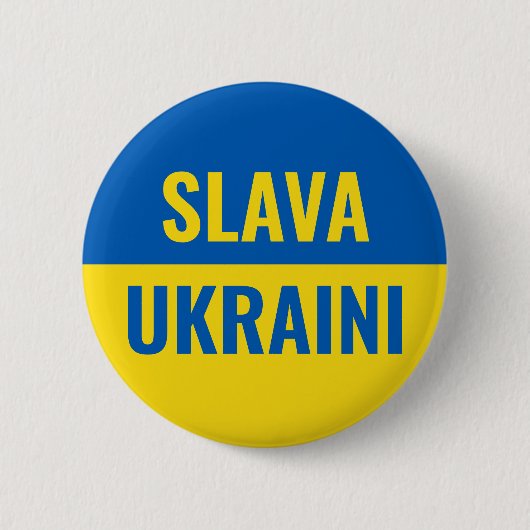 Badge Rond 5 Cm Slava Ukraini slava ukraina drapeau de l'Ukraine (Devant)