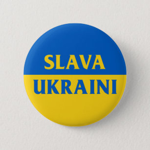 Badge Rond 5 Cm Slava Ukraini slava ukraina drapeau ukrainien Bout