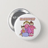 Badge Rond 5 Cm Sleepover de filles (Devant & derrière)