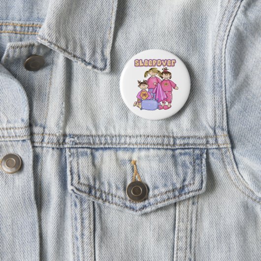 Badge Rond 5 Cm Sleepover de filles (En situation)