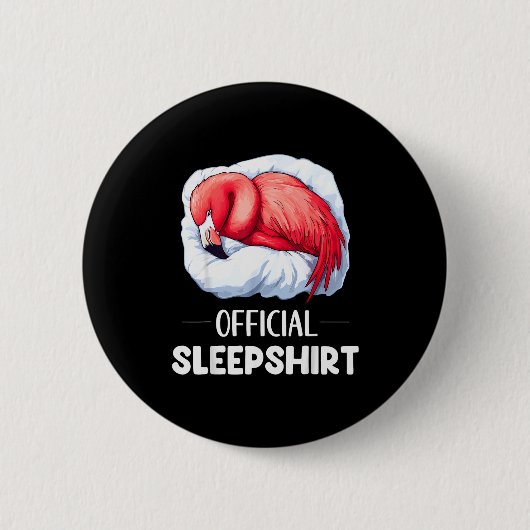 Badge Rond 5 Cm Sleepshirt Sleeng Flamingo Animal Lovers Pajama (Devant)