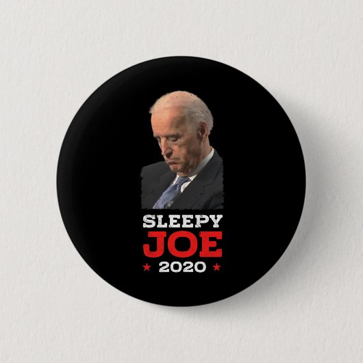 Badge Rond 5 Cm Sleepy Joe - Drôle Joe Biden Élections politiques (Devant)