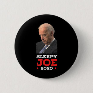 Badge Rond 5 Cm Sleepy Joe - Drôle Joe Biden Élections politiques