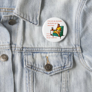 Badge Rond 5 Cm SlipperyJoe socialiser la fête de la boisson vinta