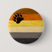 Badge Rond 5 Cm SlipperyJoe's Bear Pride drapeau de la texture du (Devant)
