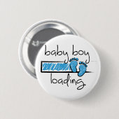 Badge Rond 5 Cm Slogan Baby Boy est un loading. (Devant & derrière)