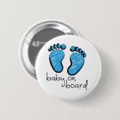 Badge Rond 5 Cm Slogan bébé garçon à bord - boord bébé jongen aan (Devant & derrière)