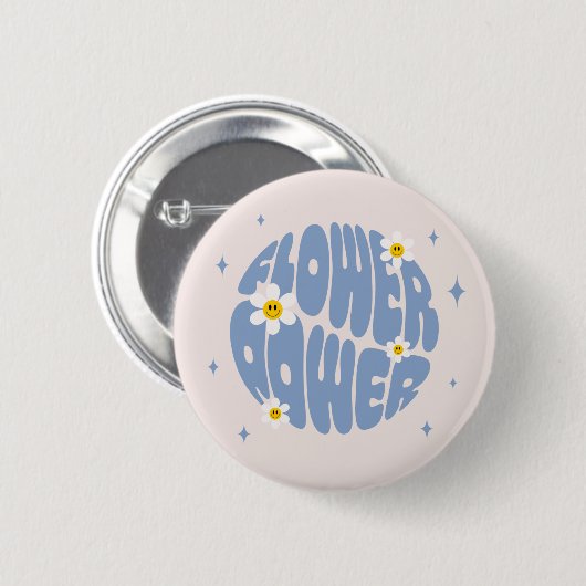 Badge Rond 5 Cm Slogan d'alimentation des fleurs (Devant & derrière)