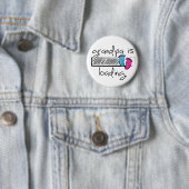 Badge Rond 5 Cm Slogan grandpa est loading. Devenir. (En situation)
