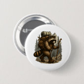 Badge Rond 5 Cm Sloth Camping Randonnée (Devant & derrière)