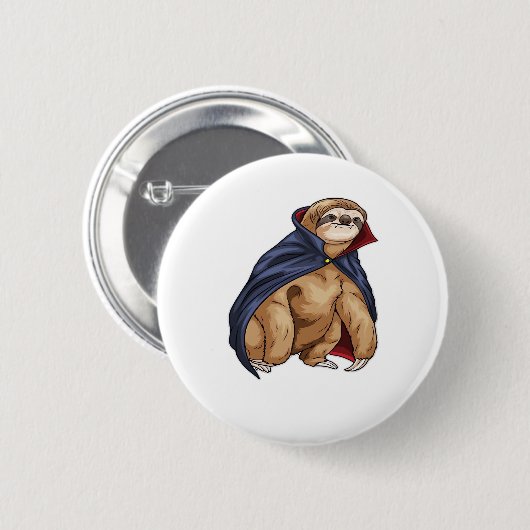 Badge Rond 5 Cm Sloth Halloween Vampire classique T-shirt (Devant & derrière)