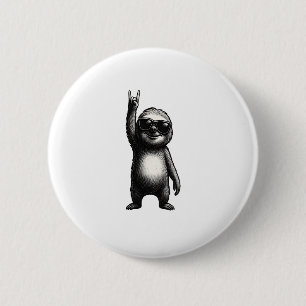 Badge Rond 5 Cm Sloth Rocking Dance