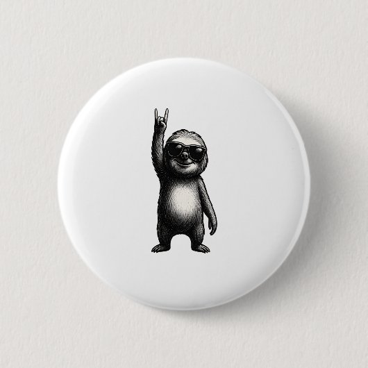Badge Rond 5 Cm Sloth Rocking Dance (Devant)