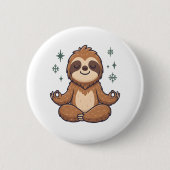 Badge Rond 5 Cm Sloth Yoga Sloth (Devant)