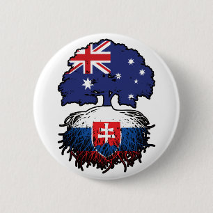 Badge Rond 5 Cm Slovaquie Slovakie Australie Australie racine d'ar